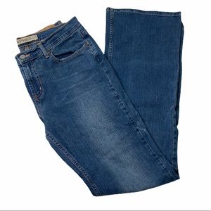 Express Low Ride Medium Wash Flare Denim Jeans MM3